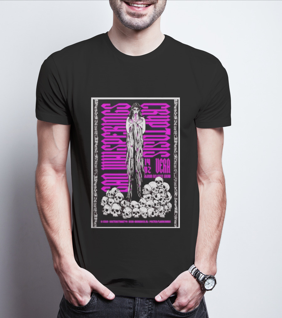 Sad Whisperings Cryptosis Album Release Show 14 02 Groningen Vera Skulls T-Shirt