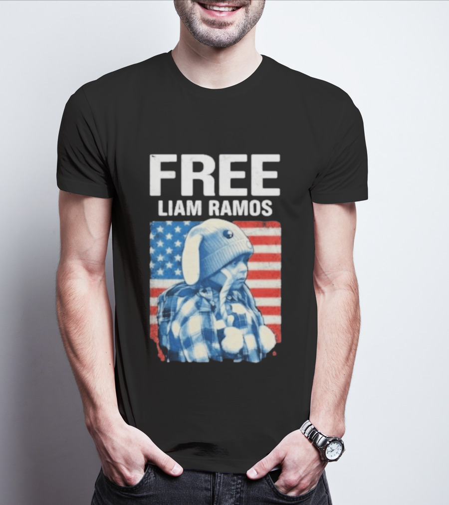 Free Liam Ramos American Flag T-Shirt