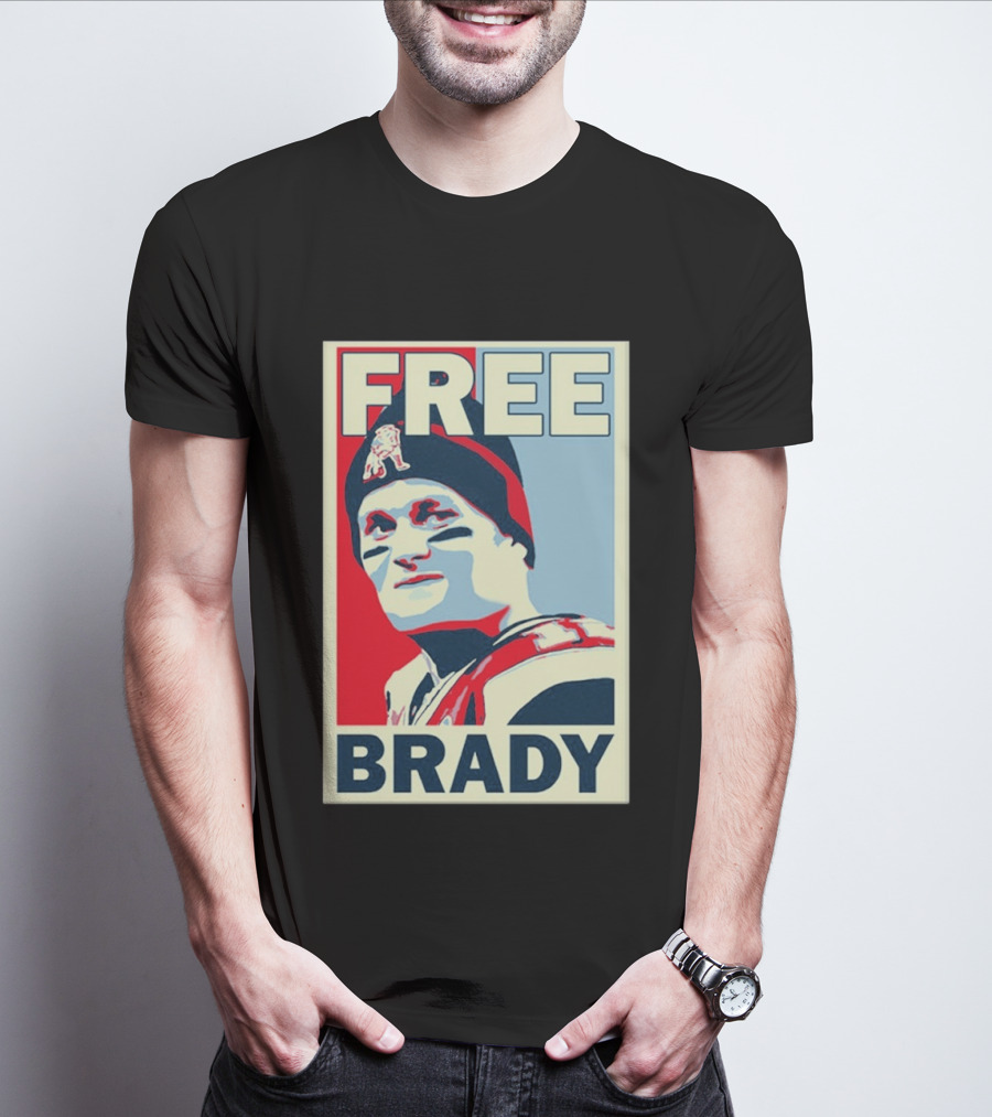 New England Patriots Free Brady Style Sports T-Shirt