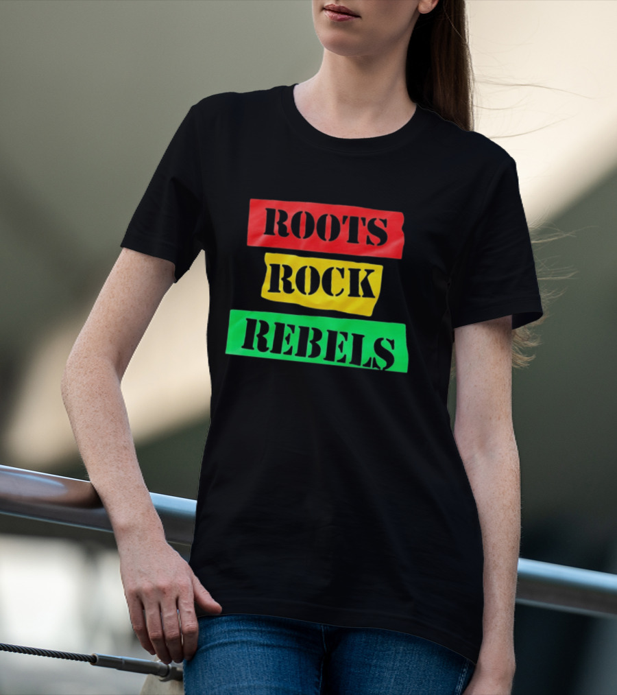Roots Rock Rebels Reggae Rasta Vibes T-Shirt