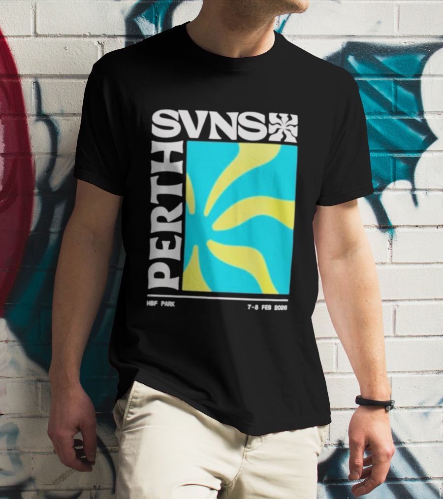 SVNS Perth 2026 Event 7 8 Feb Yellow Blue T-Shirt