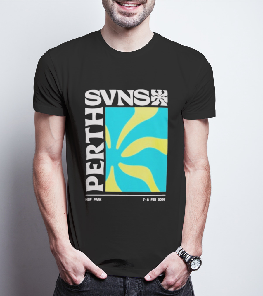 SVNS Perth 2026 Event 7 8 Feb Yellow Blue T-Shirt