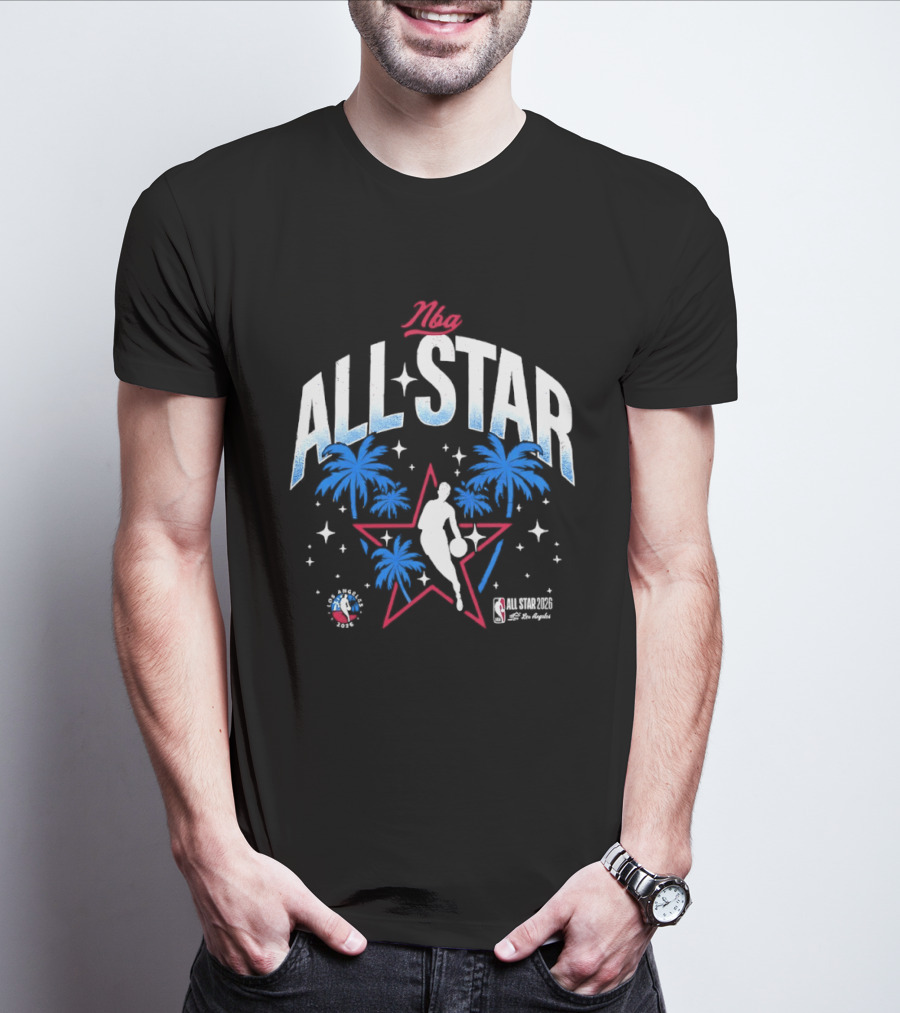NBA All Star 2026 Los Angeles Tropical Stars Palms T-Shirt