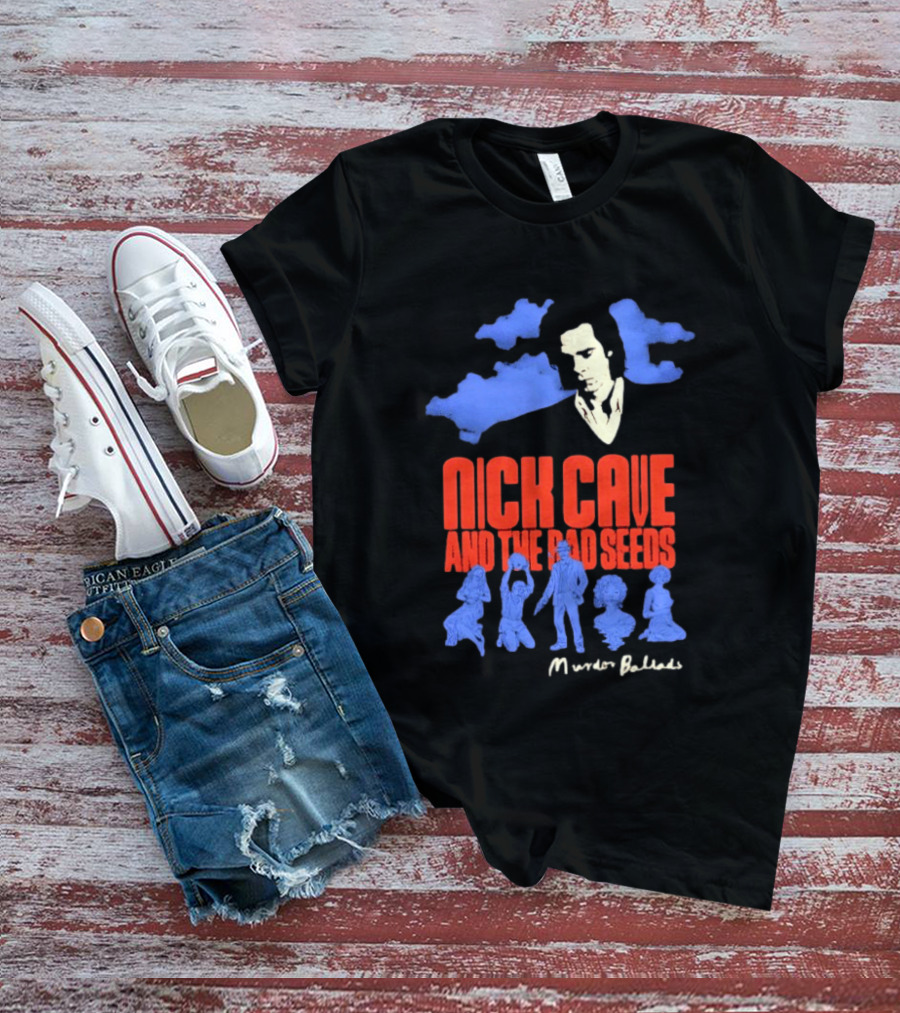 Nick Cave And The Bad Seeds Murder Ballads Blue Clouds T-Shirt