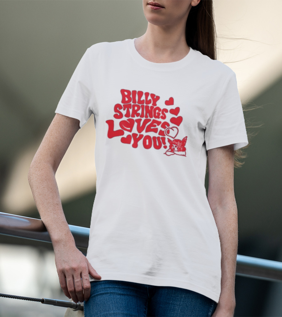Billy Strings Loves You Valentine's Day Hearts 2026 T-Shirt