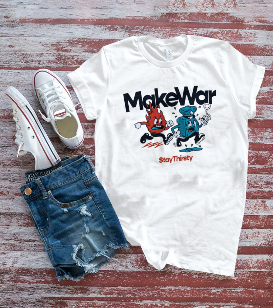 MakeWar StayThirsty Flame Police Chase Animation T-Shirt
