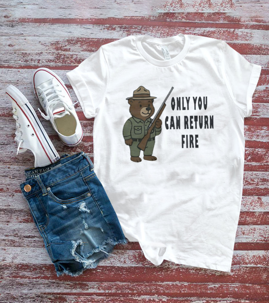 Smokey Bear Only You Can Return Fire Ranger Rifle T-Shirt