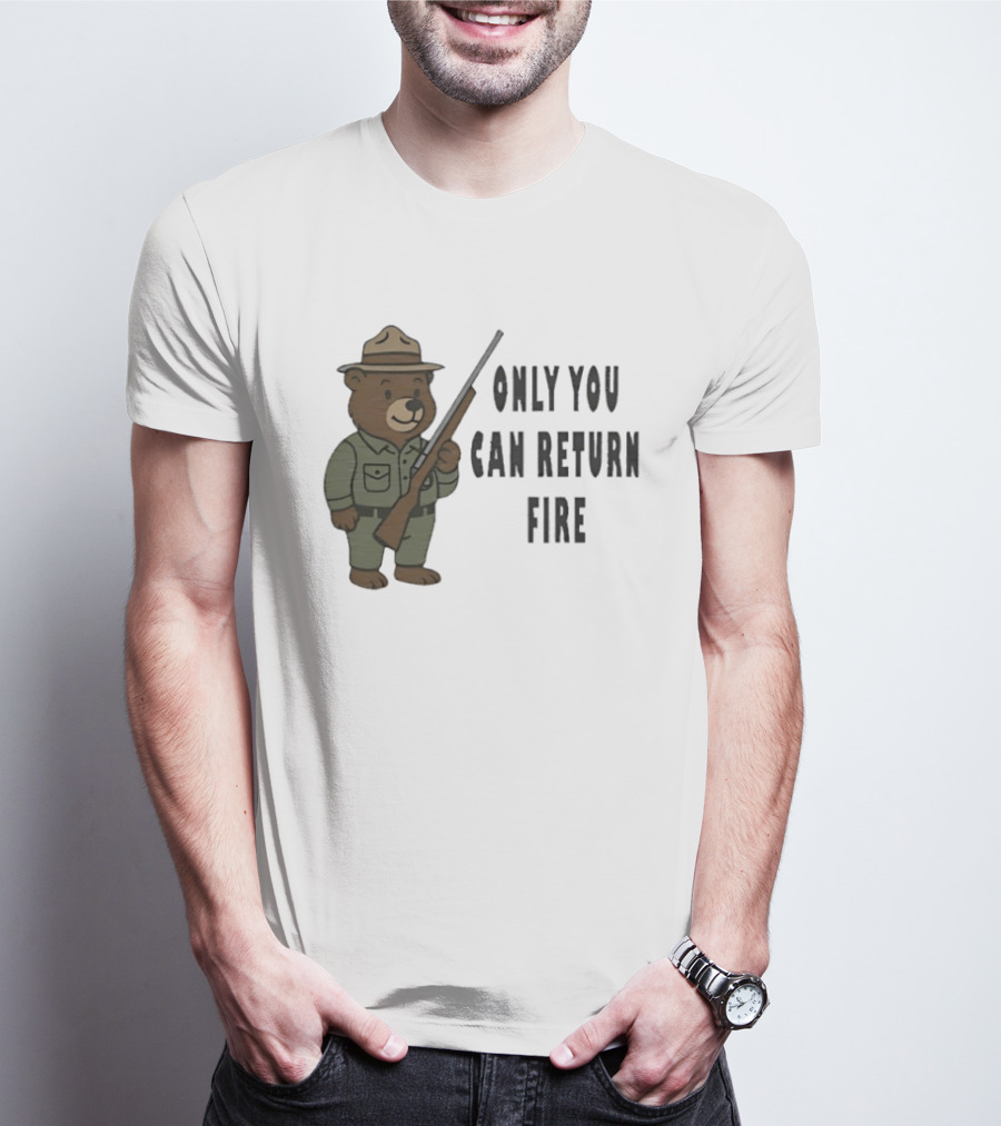Smokey Bear Only You Can Return Fire Ranger Rifle T-Shirt