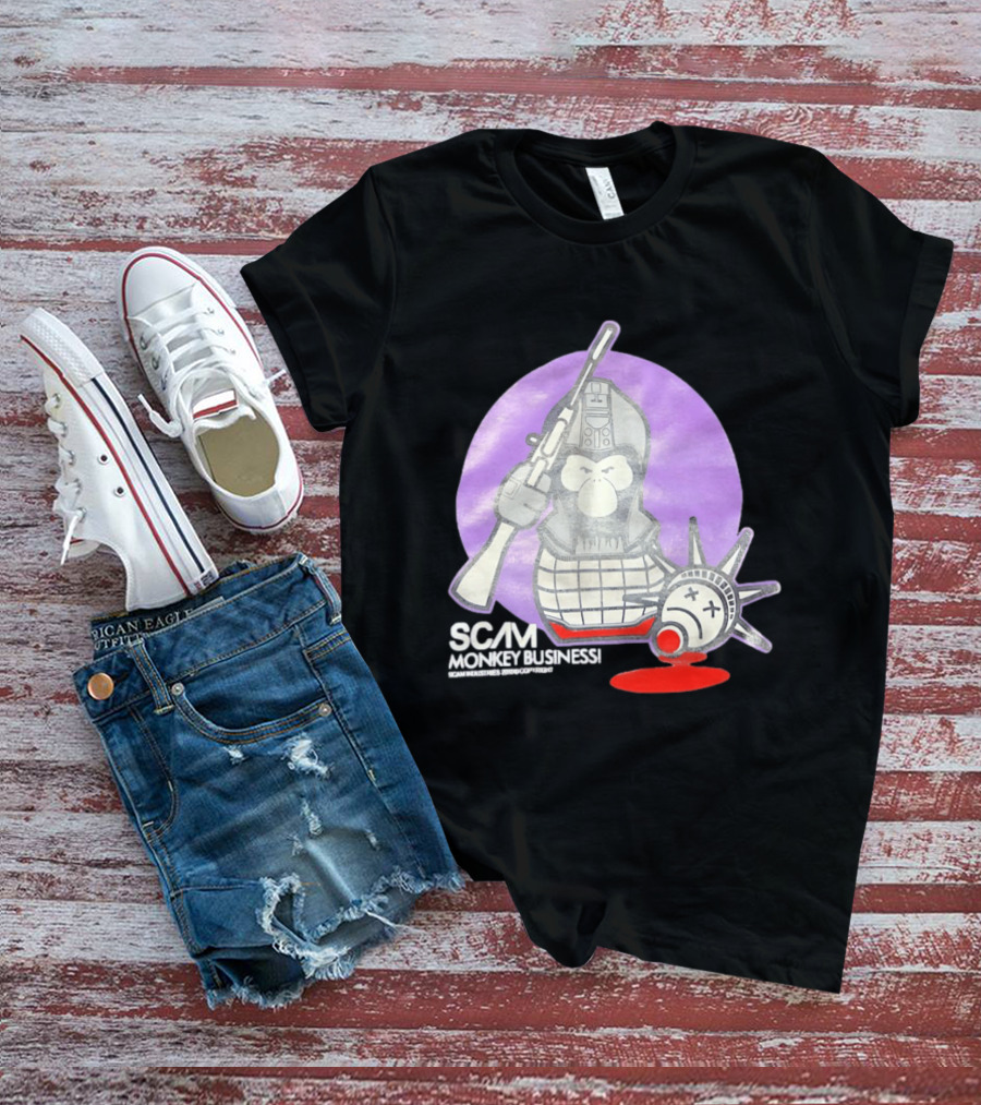 Scam Monkey Business Industries 2010 Liberty Statue T-Shirt