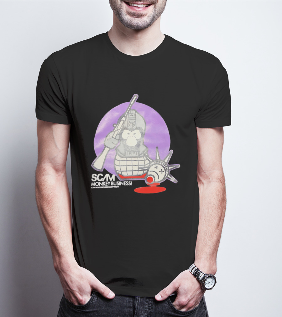 Scam Monkey Business Industries 2010 Liberty Statue T-Shirt