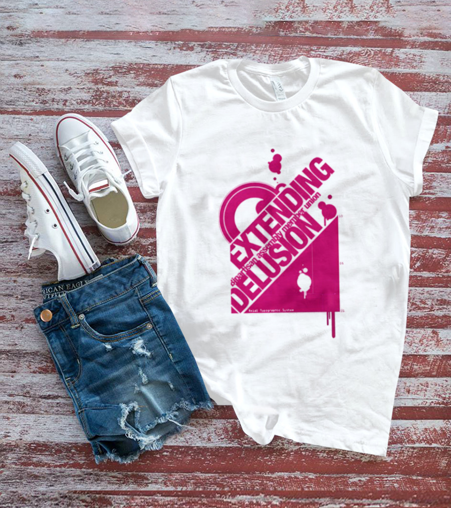 Extending Delusion Bipartisan Assembly Member Union Pink Skater Splatter T-Shirt