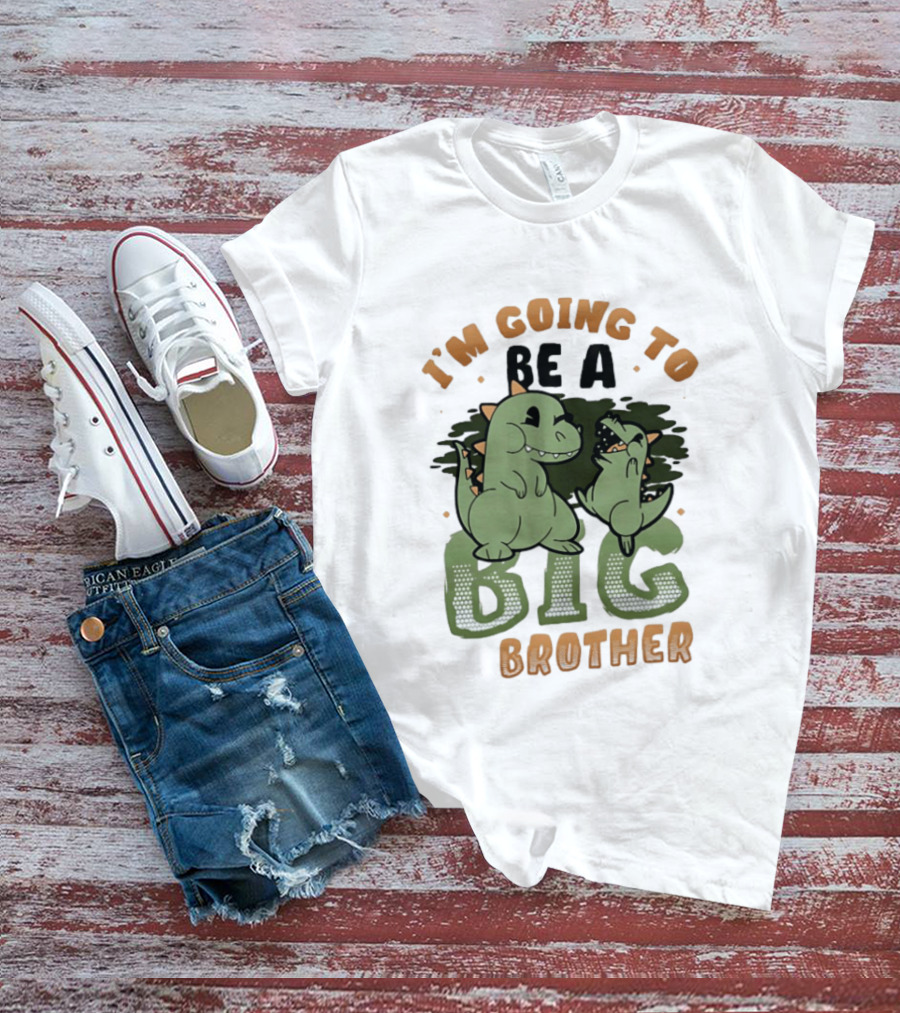 I'm Going To Be A Big Brother Dinosaur T-Shirt