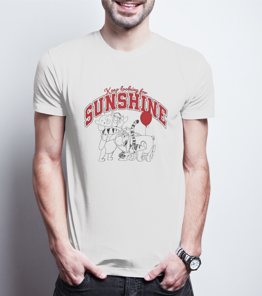 Keep Looking For Sunshine Winnie The Pooh Balloon Friends T-Shirt