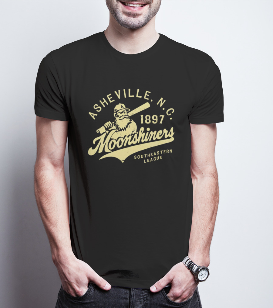 Asheville N.C. Moonshiners 1897 Southeastern League Baseball Team T-Shirt
