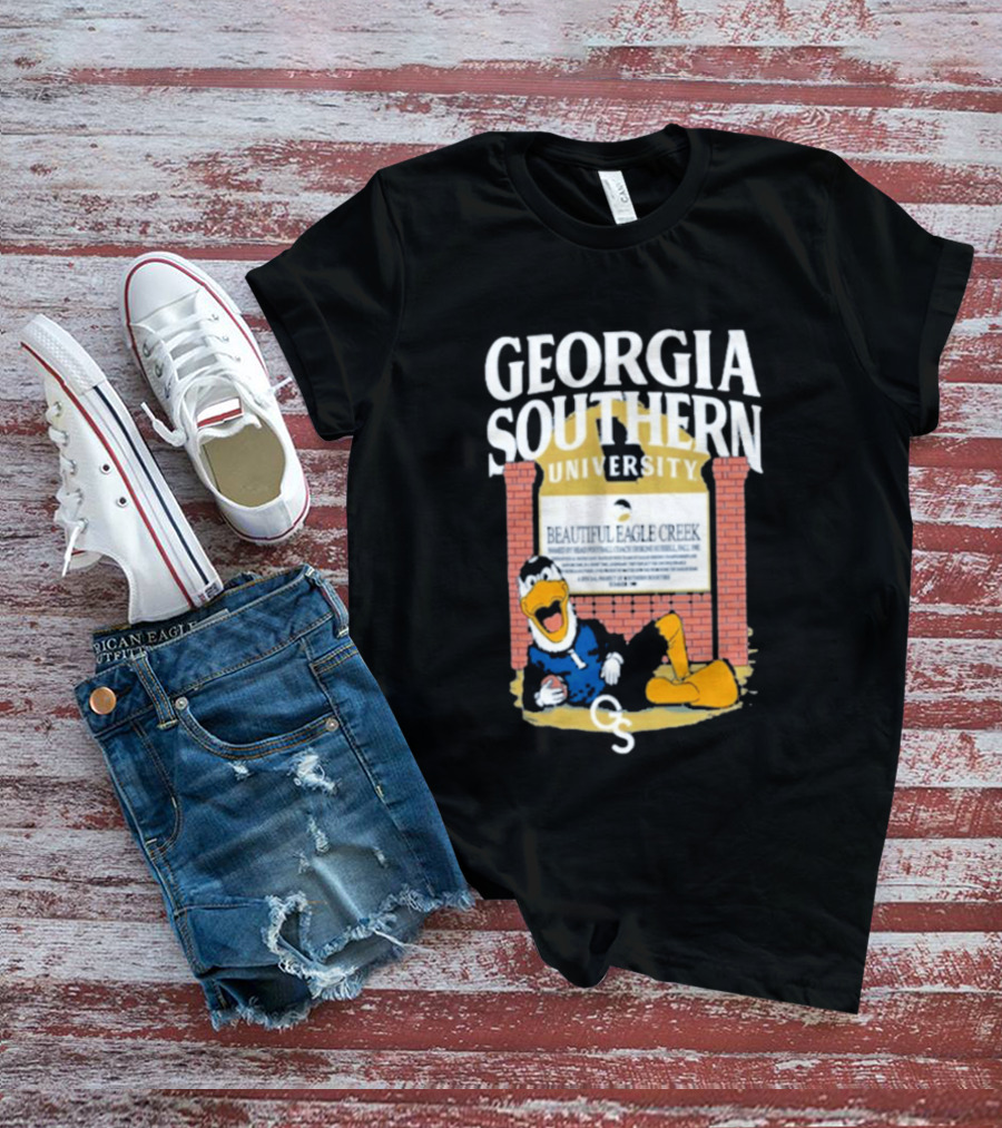Georgia Southern University Beautiful Eagle Creek Mascot Relaxing Brick Sign T-Shirt