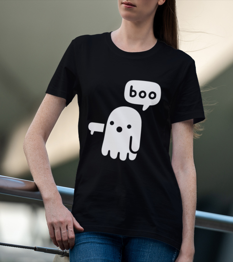 Boo Ghost Disapproval Gesture T-Shirt