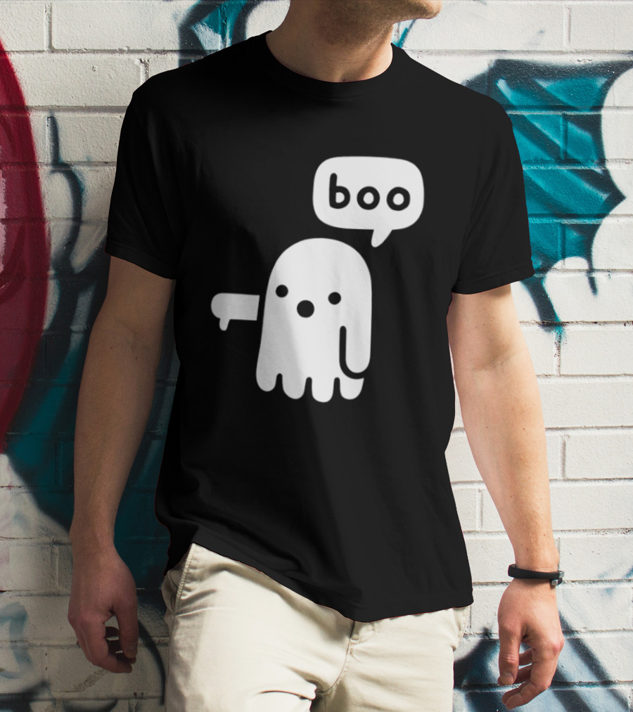Boo Ghost Disapproval Gesture T-Shirt