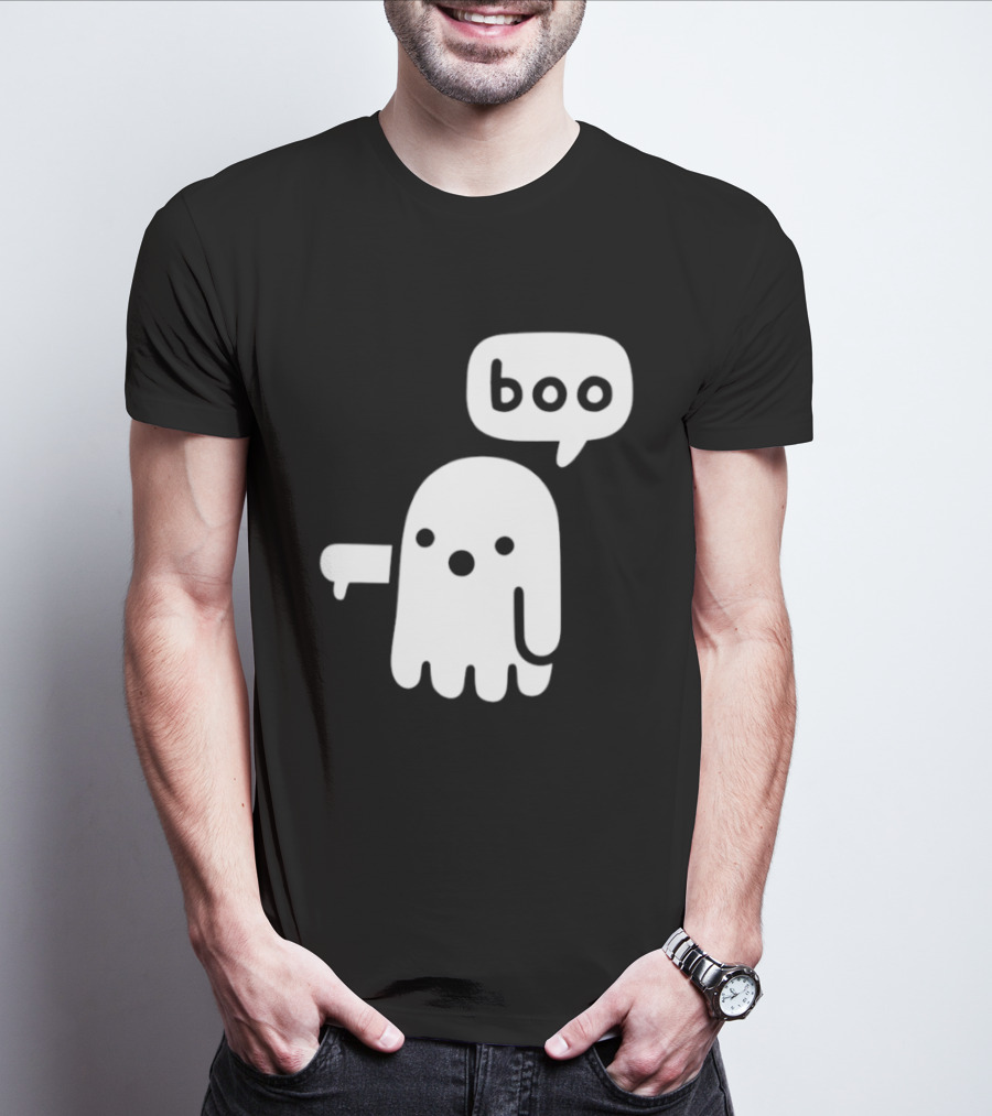 Boo Ghost Disapproval Gesture T-Shirt