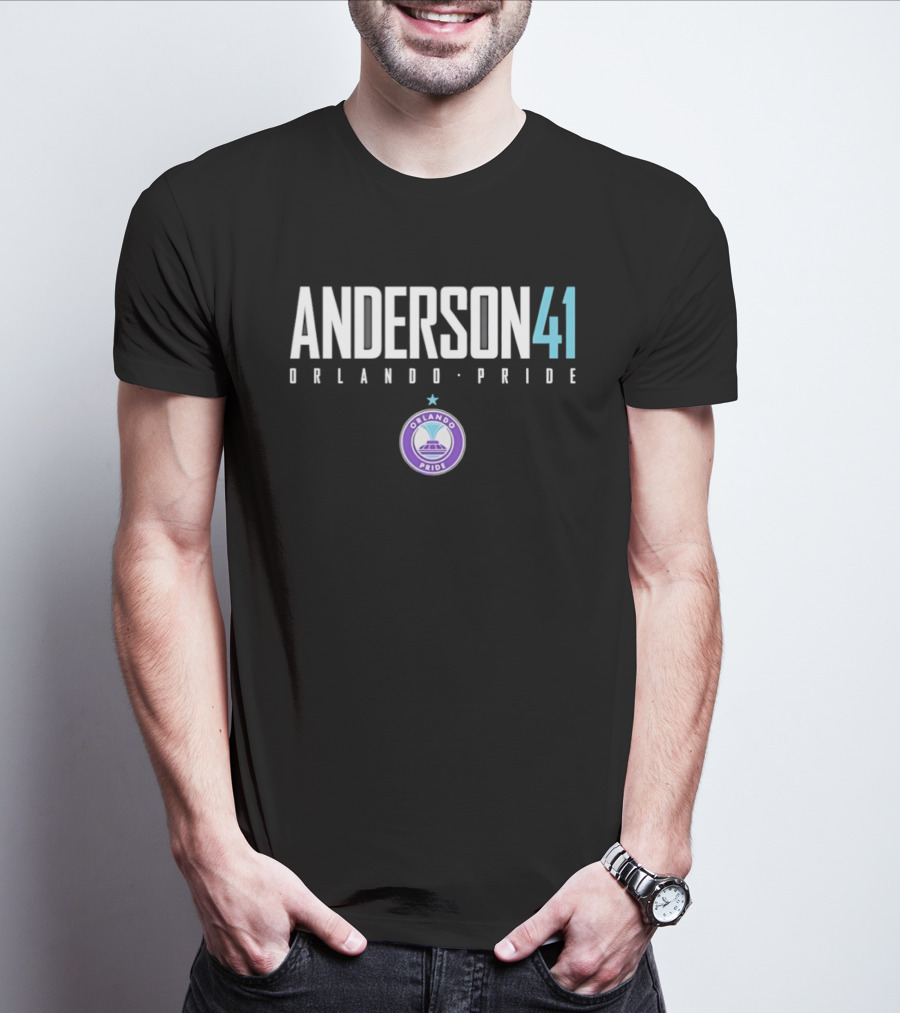 Anderson 41 Orlando Pride Purple Star Circle T-Shirt