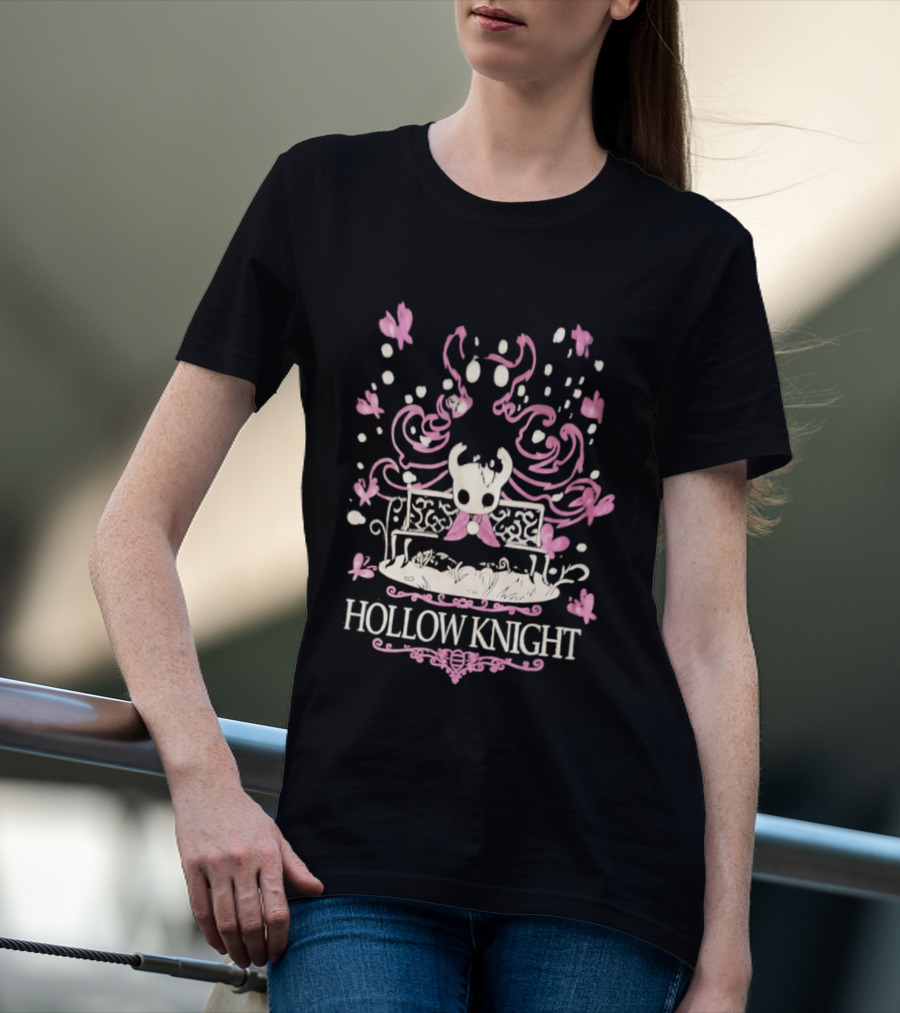 Hollow Knight Bench And Butterflies Scene T-Shirt