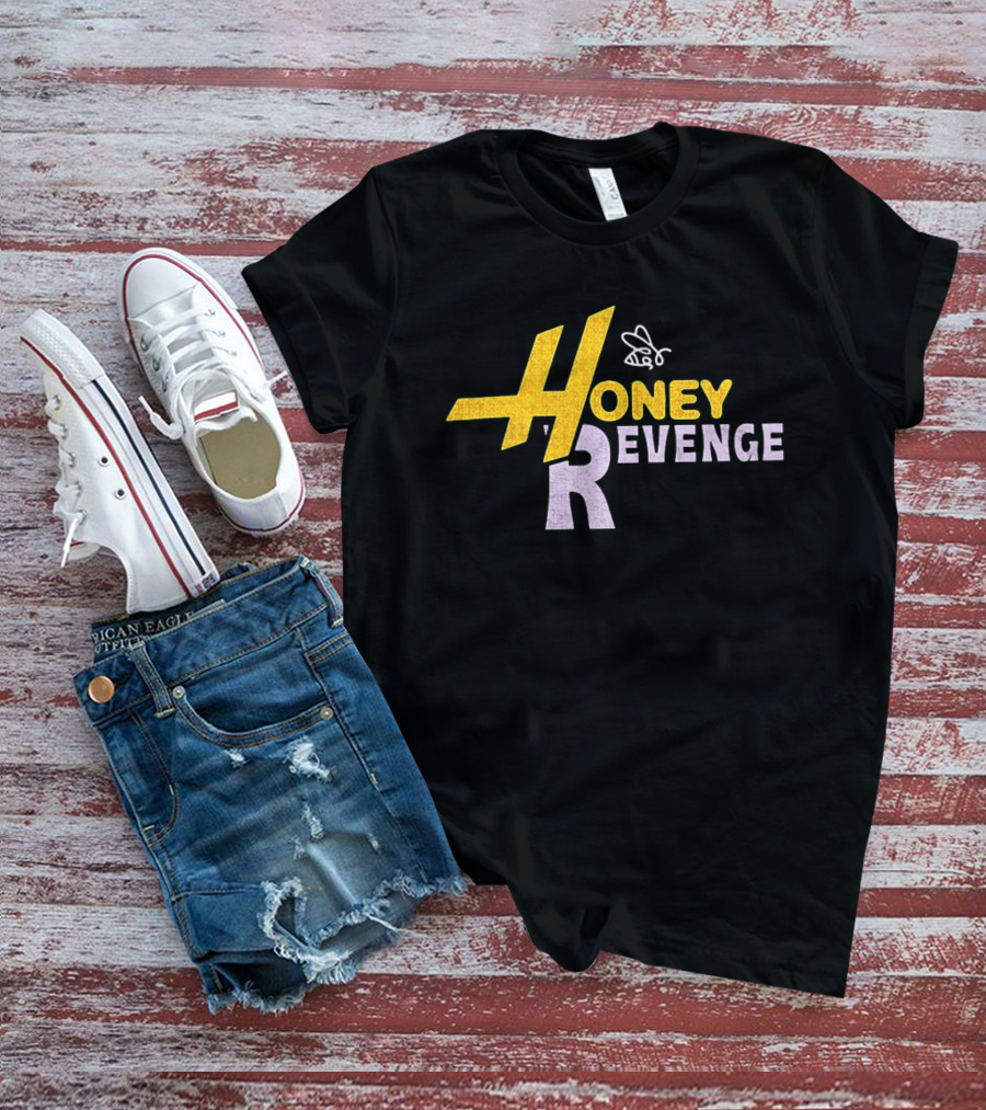 Honey Revenge Bee Icon Bold Letter R T-Shirt