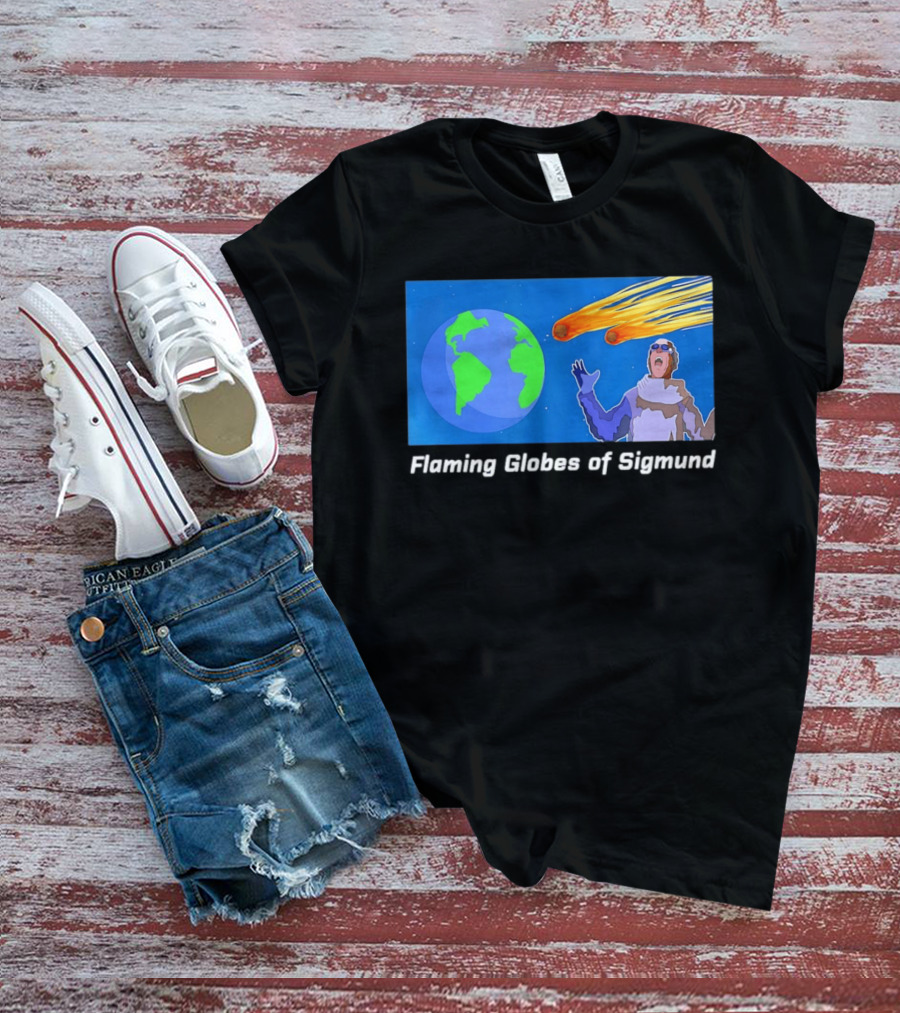 ALF Show Flaming Globes Of Sigmund Meteor Earth Comic Scene T-Shirt