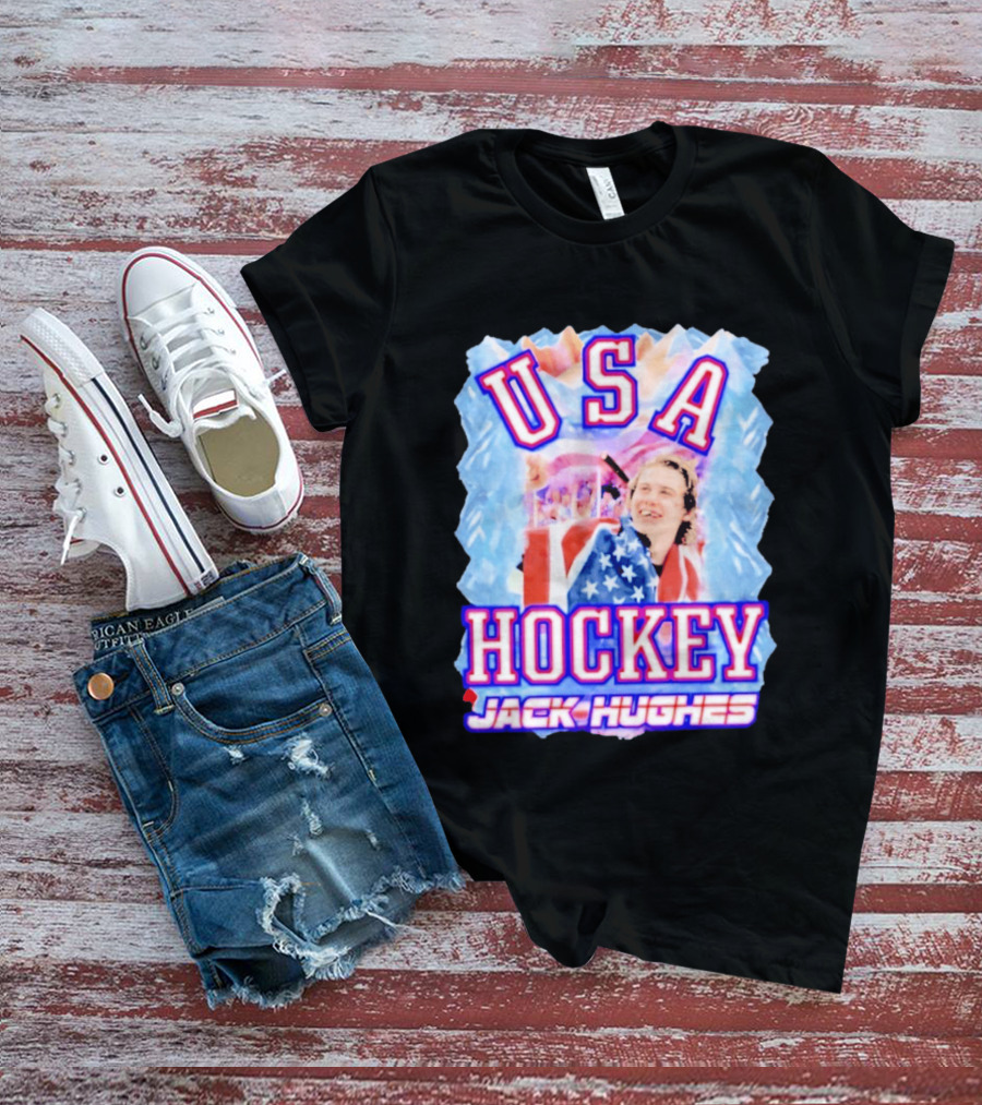 Jack Hughes USA Hockey Celebration 2026 T-Shirt
