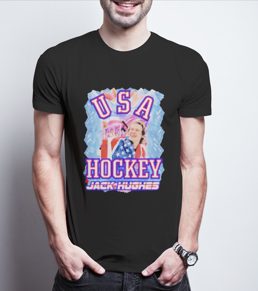 Jack Hughes USA Hockey Celebration 2026 T-Shirt