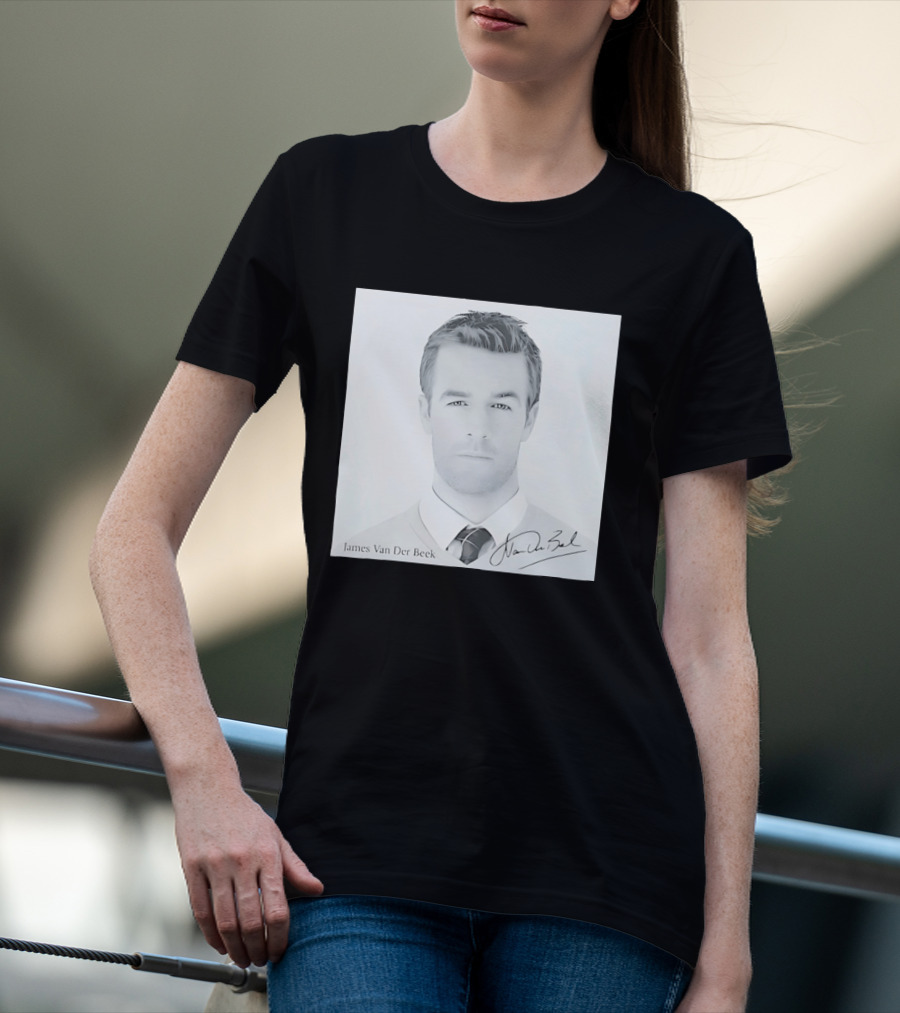 James Van Der Beek Autographed Memorial Photo T-Shirt