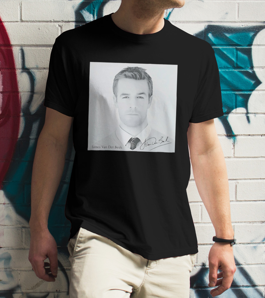James Van Der Beek Autographed Memorial Photo T-Shirt
