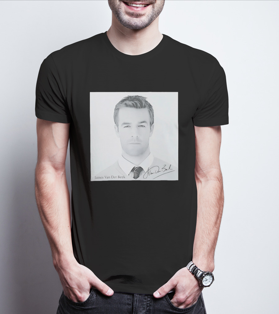 James Van Der Beek Autographed Memorial Photo T-Shirt