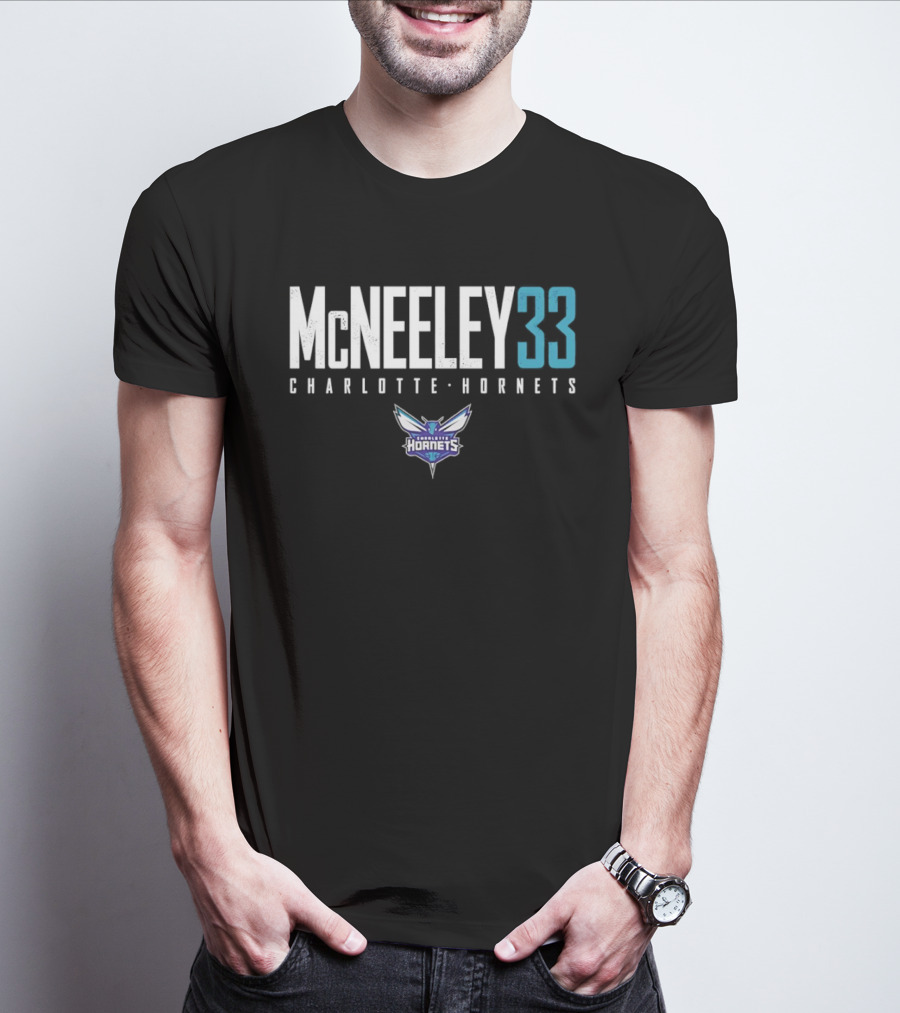 Liam McNeeley 33 Charlotte Hornets Basketball McNeeley 33 T-Shirt
