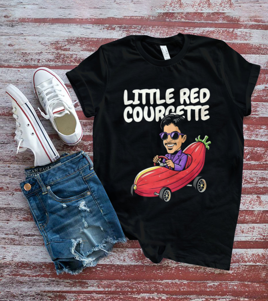 Little Red Courgette Prince Cartoon Funny Car Driving T-Shirt