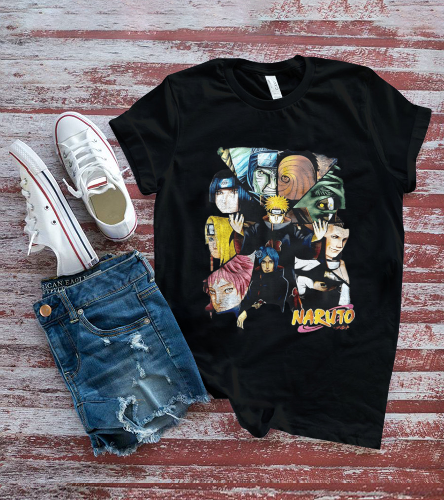 Naruto Akatsuki Collage Characters T-Shirt