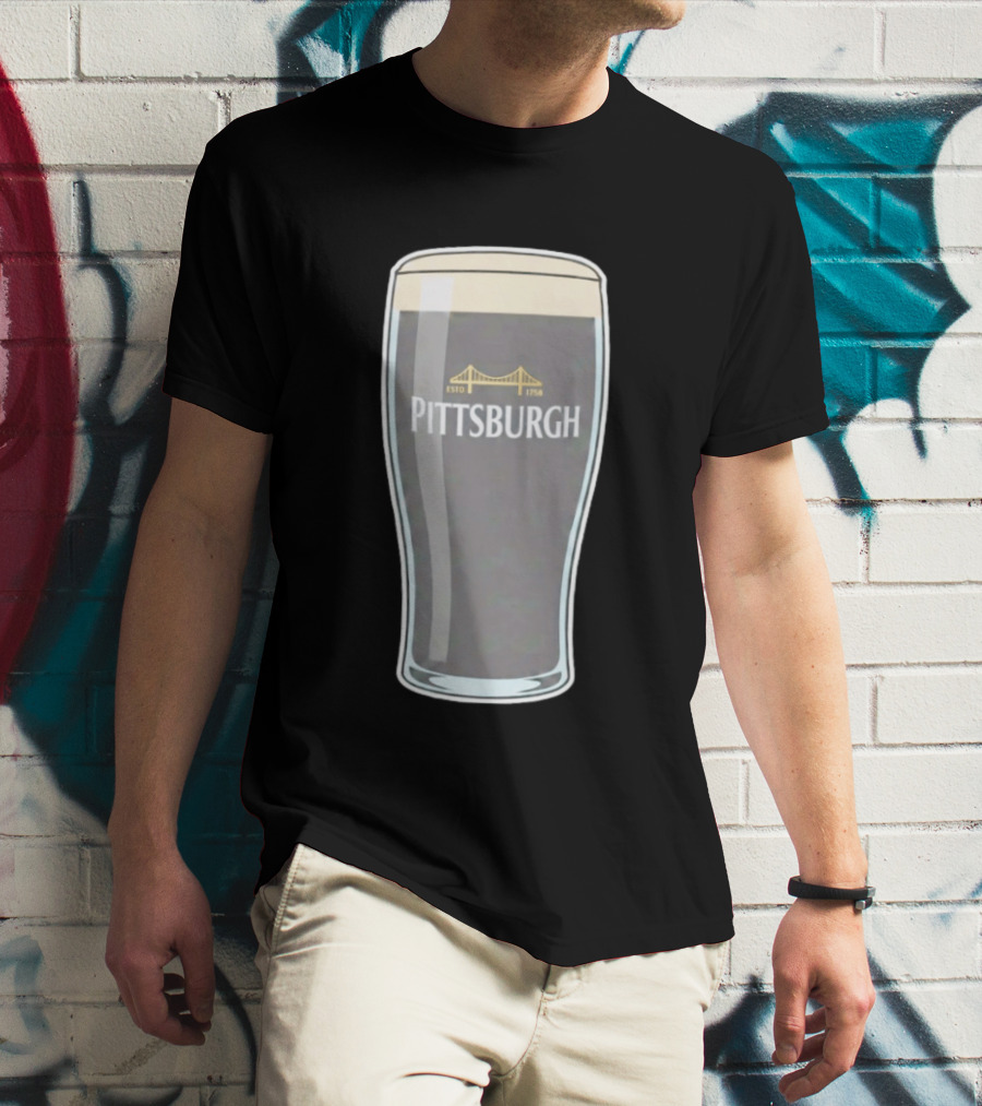 Pittsburgh Stout Beer Estd 1758 Bridge T-Shirt
