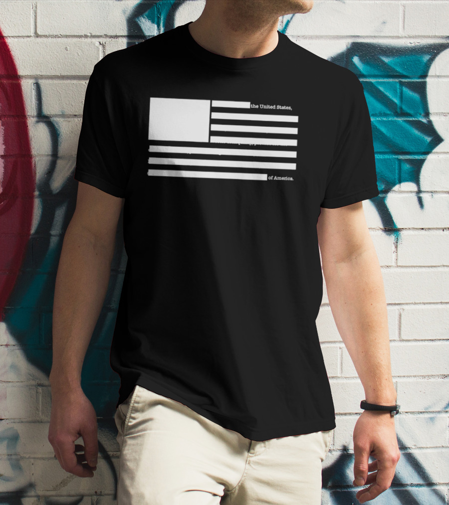 United States Declaration Of Independence Flag T-Shirt