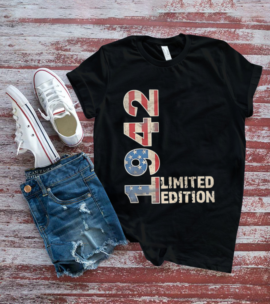 USA 1942 Limited Edition American Flag T-Shirt