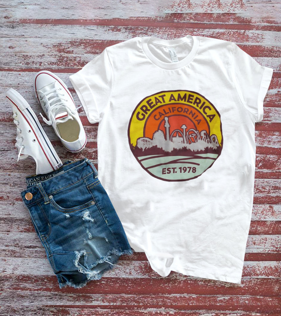 Great America California Est 1978 Roller Skyline T-Shirt