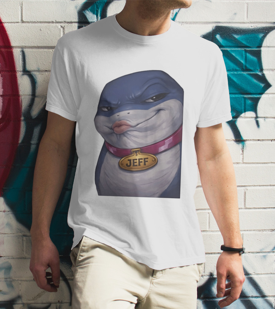 Jeff The Landshark Marvel Character With Dog Tag And Collar T-Shirt