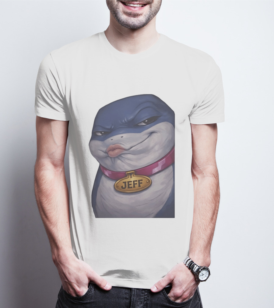 Jeff The Landshark Marvel Character With Dog Tag And Collar T-Shirt