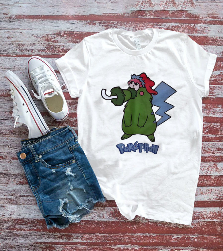 Philadelphia Phillies Pokephan Pikachu Phanatic Collaboration T-Shirt