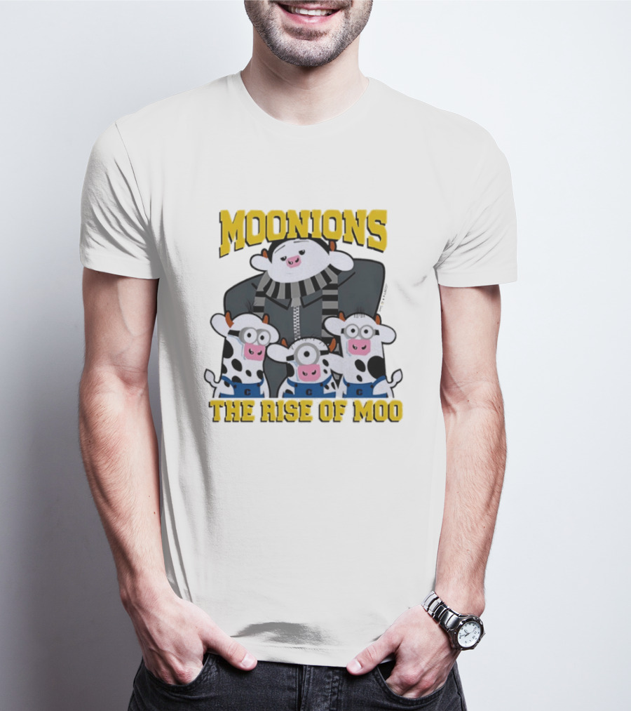 Moonions The Rise Of Moo Funny Cows With Overalls And Goggles T-Shirt