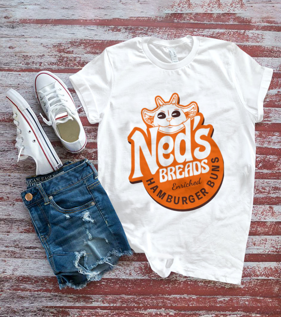 Ned's Breads Enriched Hamburger Buns Cat T-Shirt