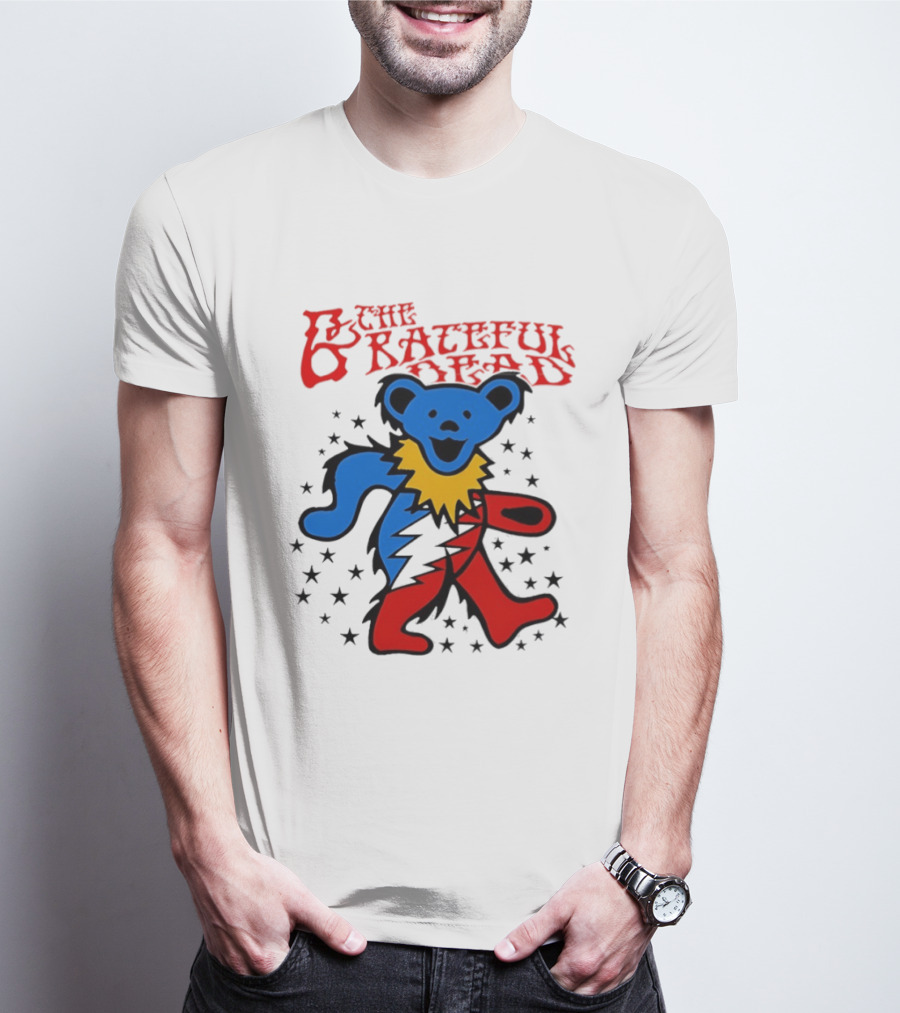 Grateful Dead Dancing Bear Stars Jordan Betts Handyman T-Shirt