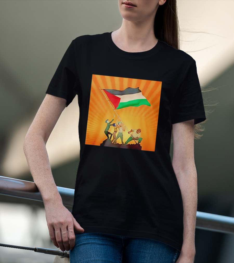 Gorillaz X Together For Palestine Flag Raising T-Shirt