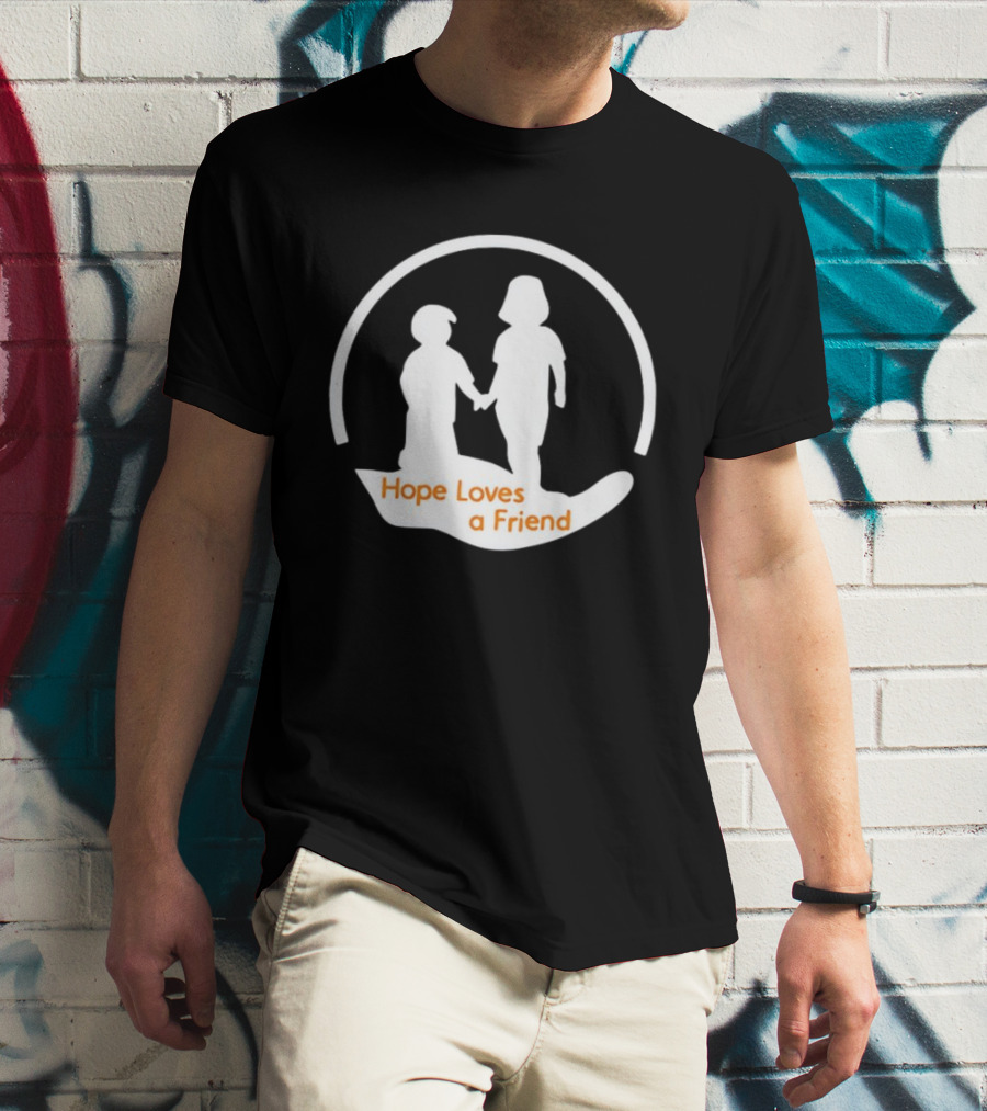 Hope Loves A Friend Andrew Holding Hands T-Shirt
