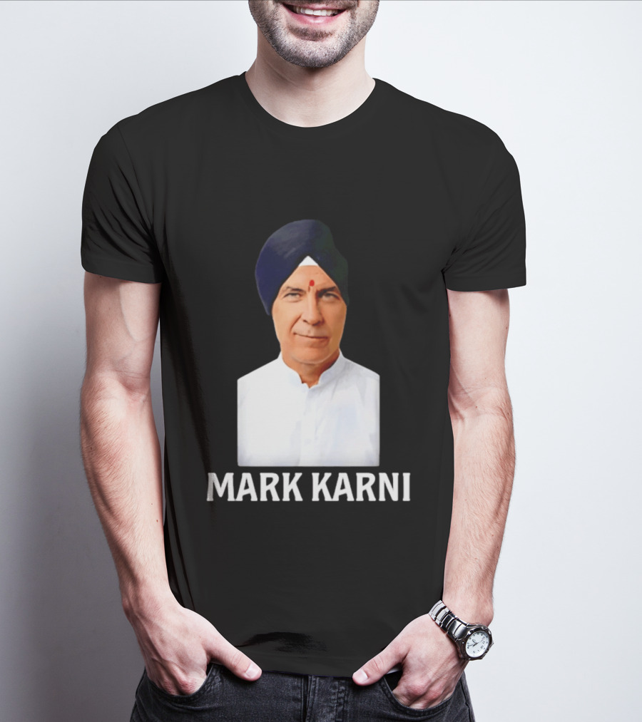 Mark Carney Turban Portrait Mark Karni T-Shirt