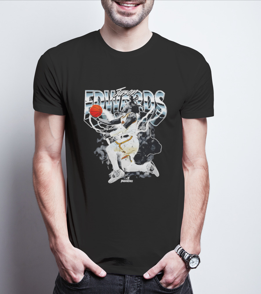Jason Edwards Providence Basketball NCAA '26 Dunking Action T-Shirt