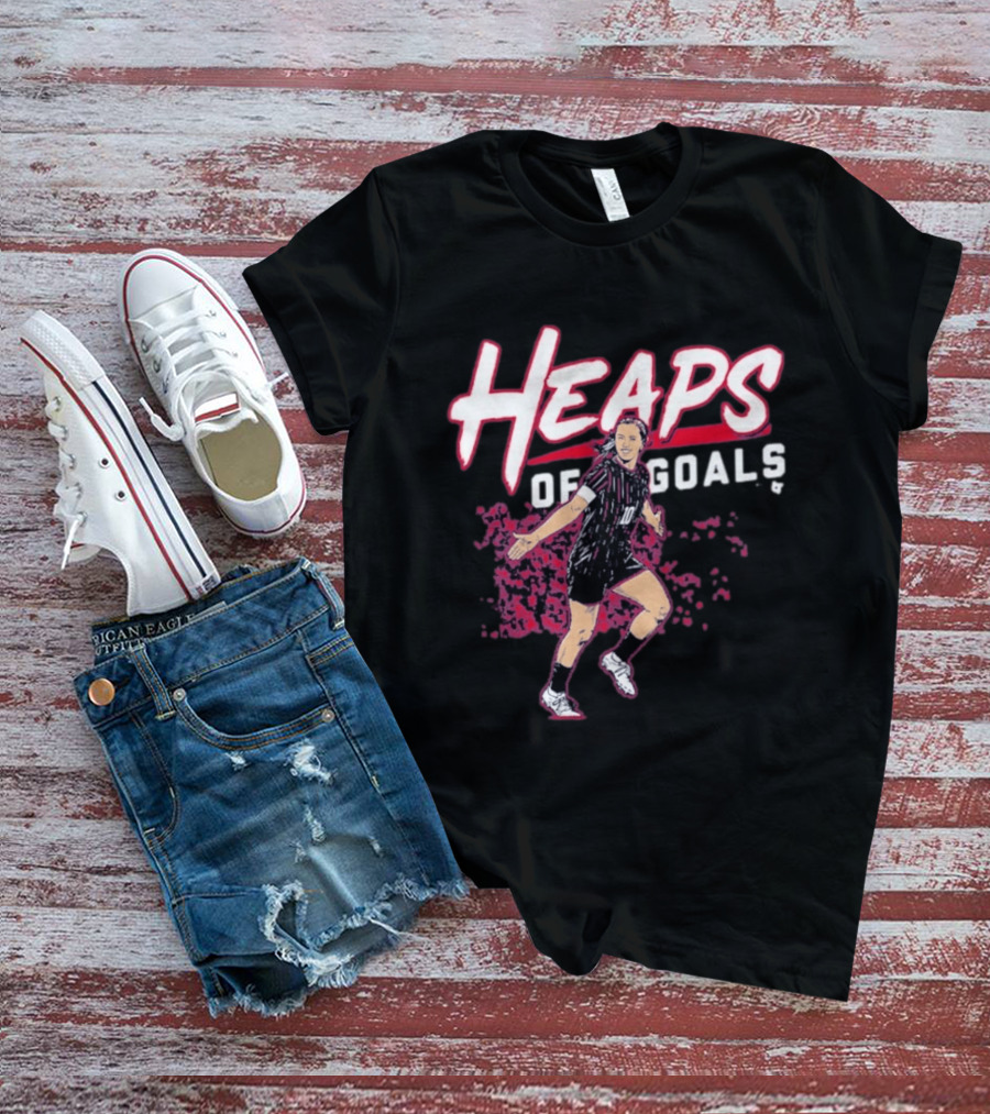 Heaps Of Goals Soccer Player Celebration In Black And Red Jersey T-Shirt