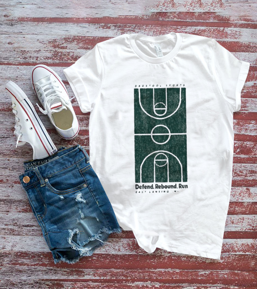 Barstool Sports Defend Rebound Run East Lansing Court T-Shirt